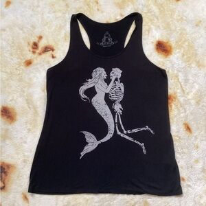 Mermaid and Skeleton Sailer Racerback Tank Tops